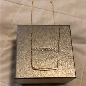 Bony levy solid gold bar necklace